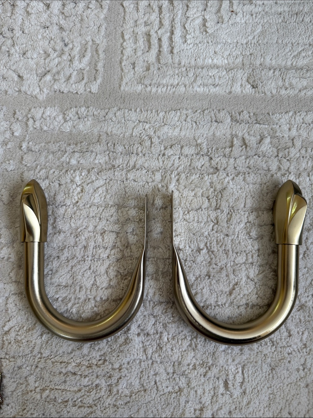 Metal Curtain Holdbacks in Brushed Gold - Set of 2